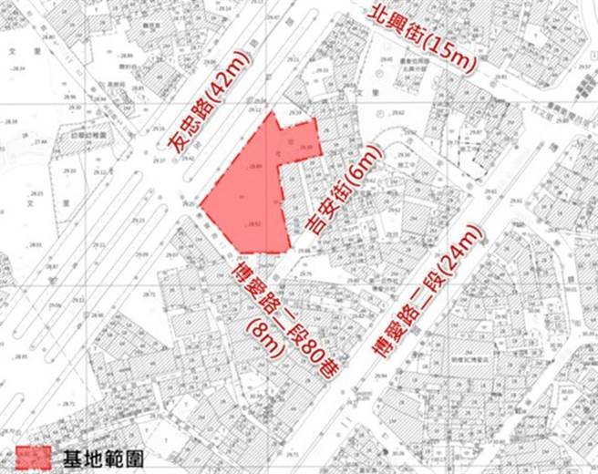 嘉義市「友忠好室」社會住宅基地圖示。（嘉義市政府提供）