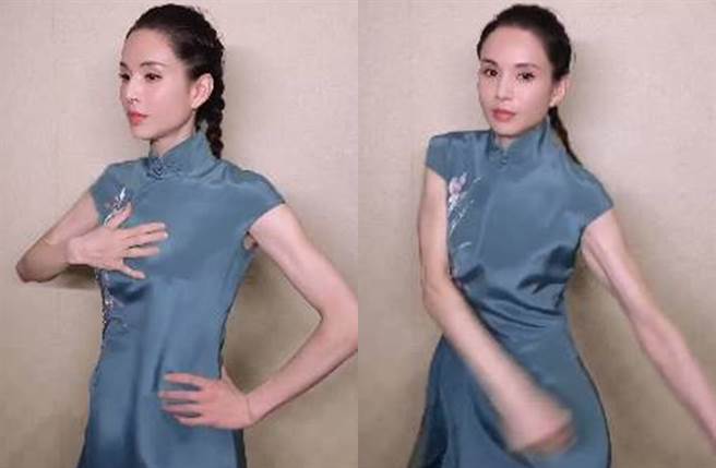 李若彤被指手臂出卖年纪。(图／翻摄自李若彤抖音)