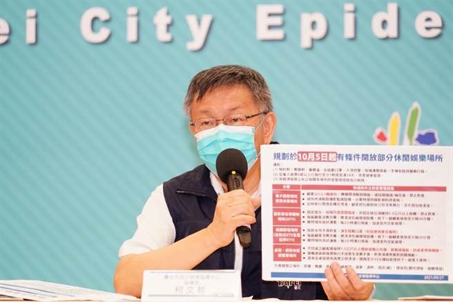 台北市长柯文哲也开呛，中央在前天晚上6点公布，还要做表格、通知业者申请，业者送来也是晚上5点以后，如果加夜班，审查完晚上10点跟人家说可以开始营业，但晚上10点开始营业要卖给谁？（北市府提供／游念育台北传真）