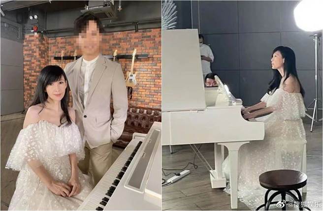 周慧敏工作侧拍的无P照曝光。（图／取材自搜狐娱乐微博）