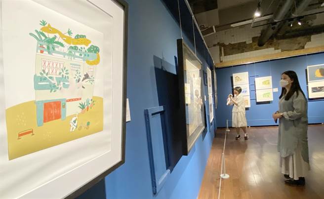 文化部文资园区「1916工坊」邀请国际插画家推出「国际插画家联展」。（陈淑芬摄）