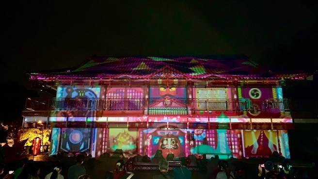 關子嶺溫泉美食節10月16日晚間7點到8點在大成殿前廣場，還有最後3場次的夜間3D光雕建築投影。（台南市政府提供／張毓翎台南傳真）