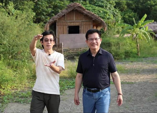 《台湾三部曲》电影场景首次曝光  林佳龙访魏德圣谈2024 。摘自林佳龙脸书