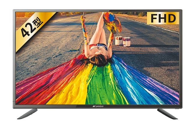 家乐福SANSUI山水LED液晶显示器SLED-4270，HEMI×2组，原价1万2900元、特价8888元，下杀4000元。（家乐福提供）