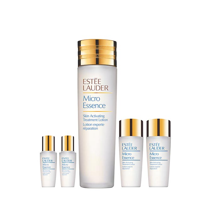 新光三越10月7日超级品牌日，ESTEE LAUDER稳定肌肤必买水润发烧组，价值6353元、55折特价3465元。（新光三越提供）