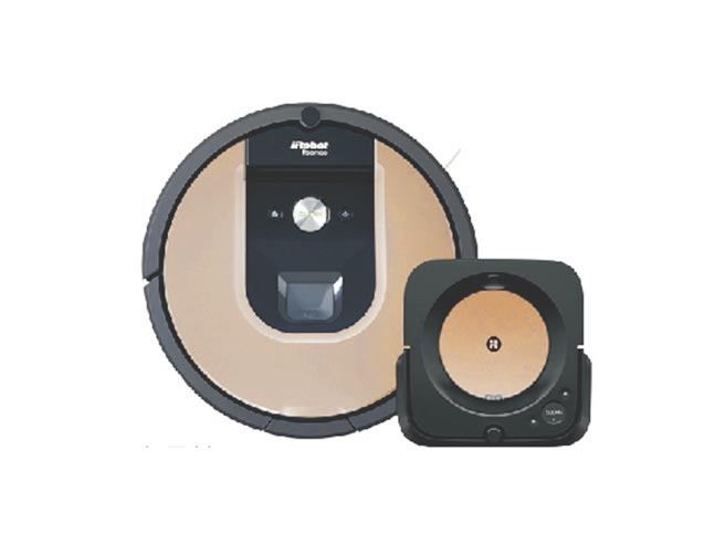 新竹大远百独家，来思比Roomba960扫地机器人，原价5万9999元、特价2万8999元，赠市价3万800元的Braava jet m6扫拖机器人（3年保固）。（远百提供）
