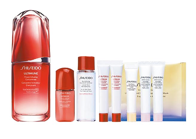 远百信义A13周庆独家，SHISEIDO国际柜电波精华组，价值6990元、优惠价3555元。（远百提供）