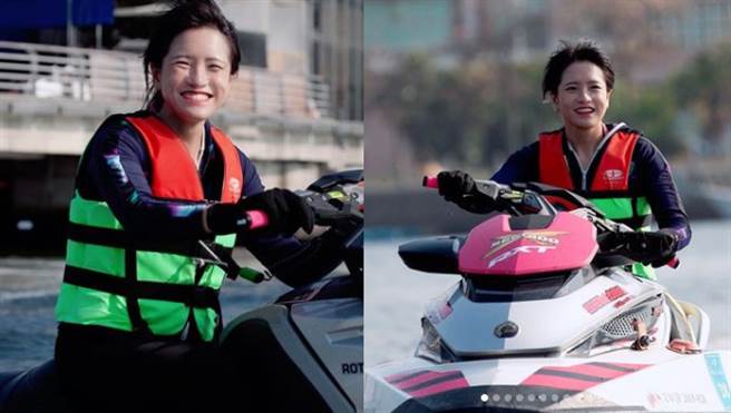 郑孟洳开心分享解锁新技能，获得水上摩托车驾驶证照。（图／摘自郑孟洳IG）