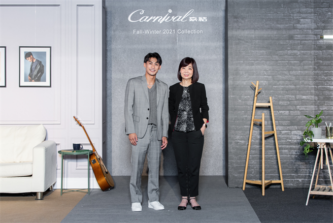 嘉裕2021秋冬系列與東京奧運柔道銀牌選手-楊勇緯（左）合作。（嘉裕提供）