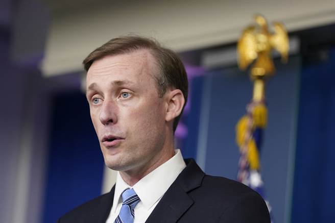 白宮國家安全顧問蘇利文（Jake Sullivan）。(圖／美聯社)