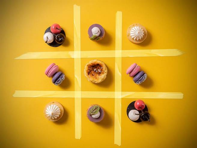 台北大直英迪格酒店推出「剛布九宮格」 雙人下午茶，號召死黨不分你我、甜蜜共享。（圖／大直英迪格酒店）
