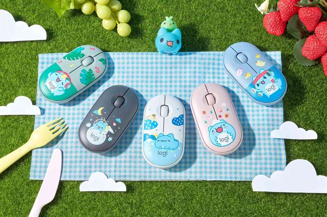 Logitech罗技 x 「凭实力软烂日记」Pebble M350滑鼠上盖组，定价799元，10月13日正式上市。（Logitech罗技提供）