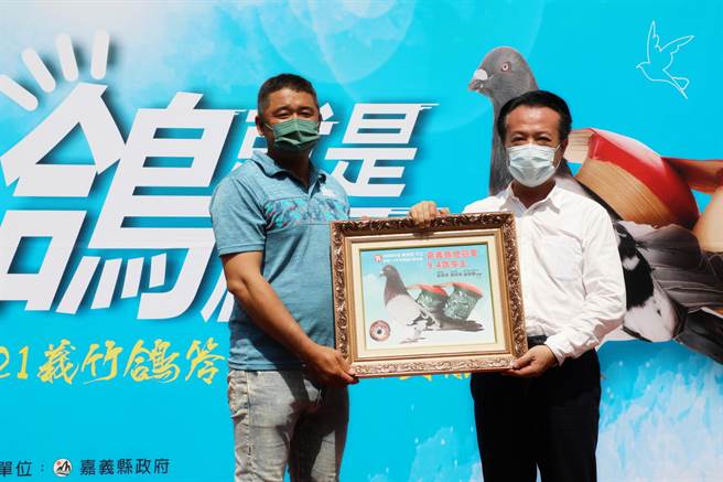 义竹乡鸽笭文化季今天落幕，后镇鸽笭会黄俞钦连3年拿下冠军。（张亦惠摄）