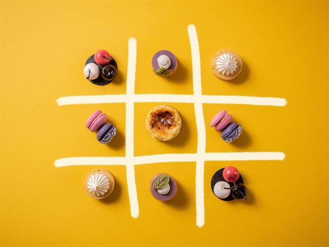 台北大直英迪格酒店推出「剛布九宮格」雙人下午茶。（台北大直英迪格酒店提供）