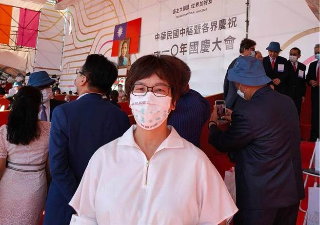 民眾党立委蔡壁如受邀出席国庆升旗典礼。（图／摘自蔡壁如脸书）