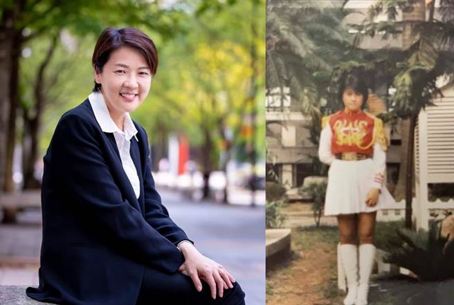 双十国庆日，台北市副市长黄珊珊分享自己就读北一女参加乐仪队时的照片。（图／摘自黄珊珊脸书）