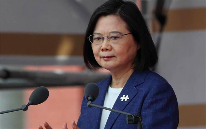 蔡英文總統（見圖）10日出席「中華民國中樞暨各界慶祝110年國慶大會」，並發表國慶演說。（劉宗龍攝）