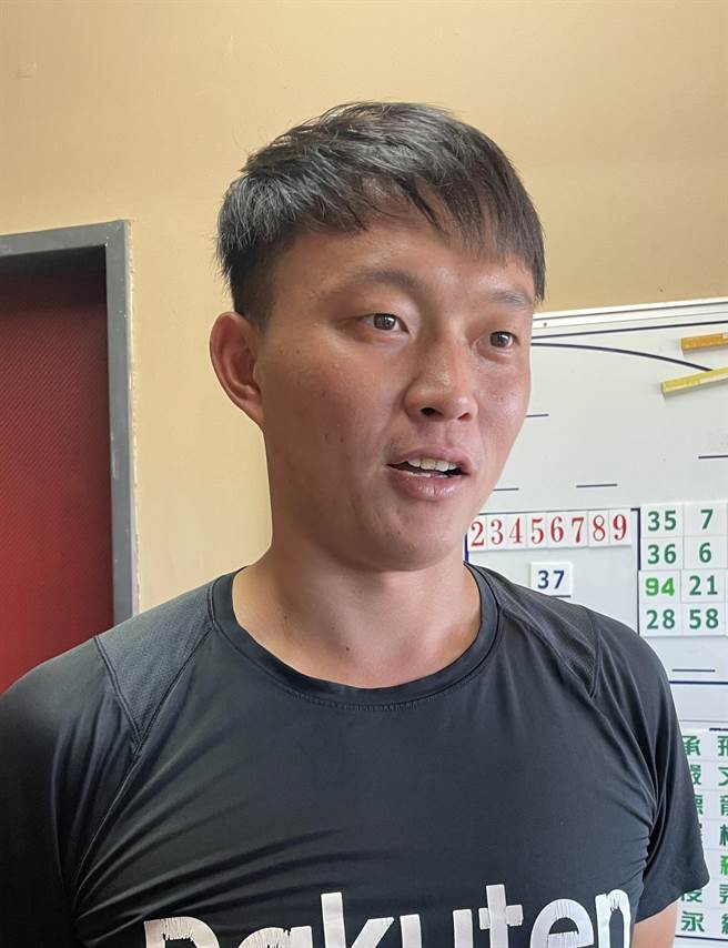乐天桃猿投手吴承哲。（毛琬婷摄）