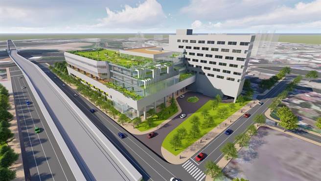 「淡水沙崙園區暨停車場用地招商案」由南山人壽獲選得標後，以「淡水沙崙 文創Salon」為主要概念，投資27.75億。照片為模擬圖。（新北市經發局提供）