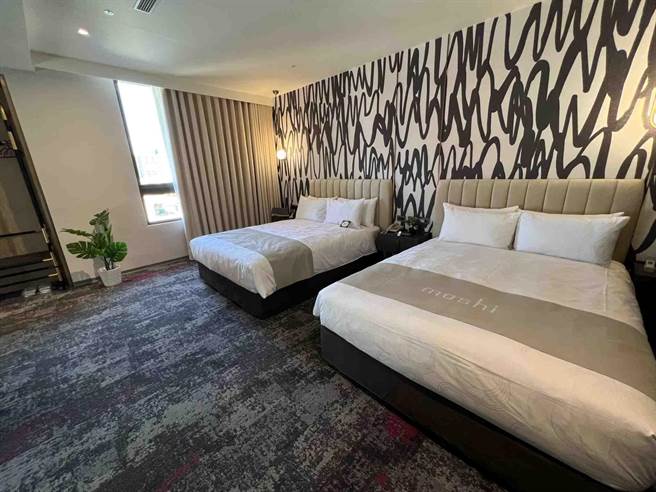 天子阁饭店与3C知名设计品牌 Moshi 合作，每日限量一间的Moshi网红房。（柯宗纬摄）