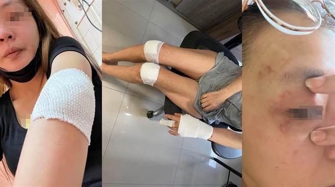 有网友在爆料公社PO文，一名女子及友人8日在高雄少年及家事法院外遭前夫烙人痛殴。（取自爆料公社／袁庭尧高雄传真）
