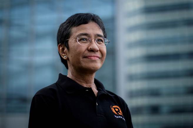 诺贝尔和平奖得主菲律宾记者瑞萨（Maria Ressa）。(图/路透社)