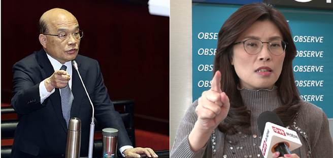 行政院长苏贞昌、国民党立委 郑丽文。(图/本报资料照)