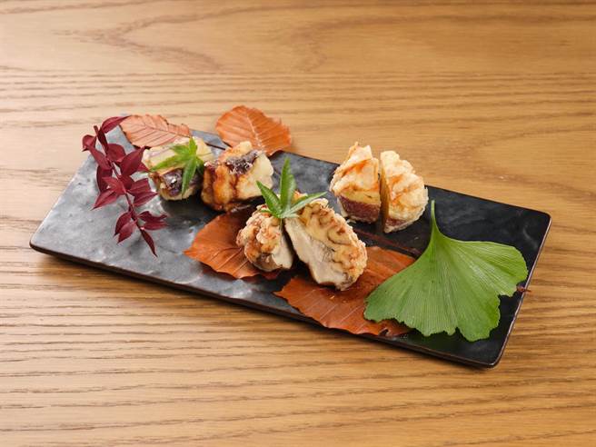 料理長獨門料理－「秋之蝦真丈三品」270元。（金子半之助提供）