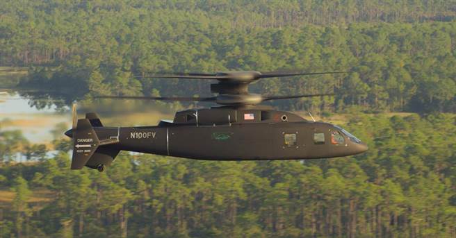 塞考斯基SB>1挑战王同轴刚性双旋翼，尾部推进直升机，具备高速度与灵活度。(图/Sikorsky)