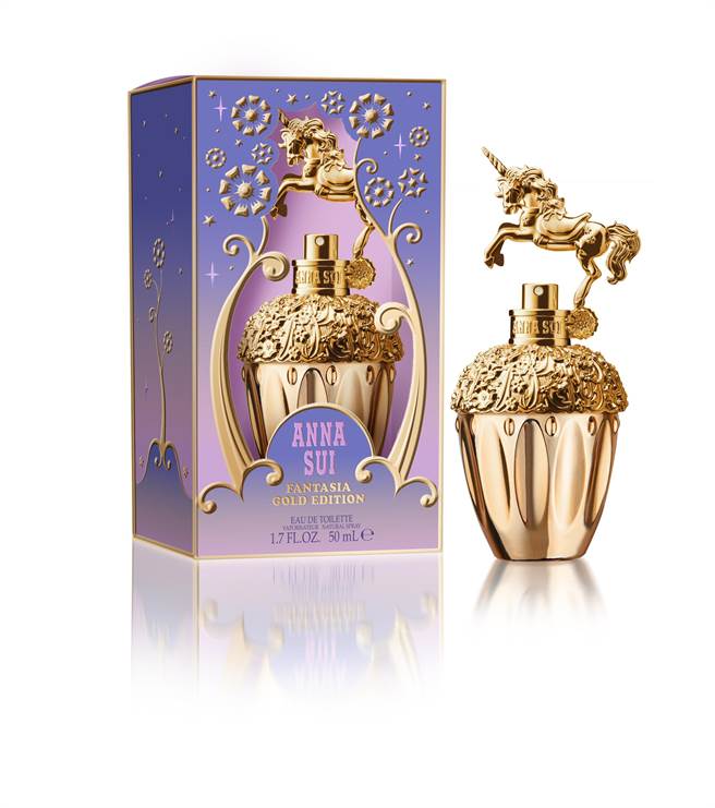 ANNA SUI童話金色獨角獸淡香水，2500元。（ANNA SUI提供）