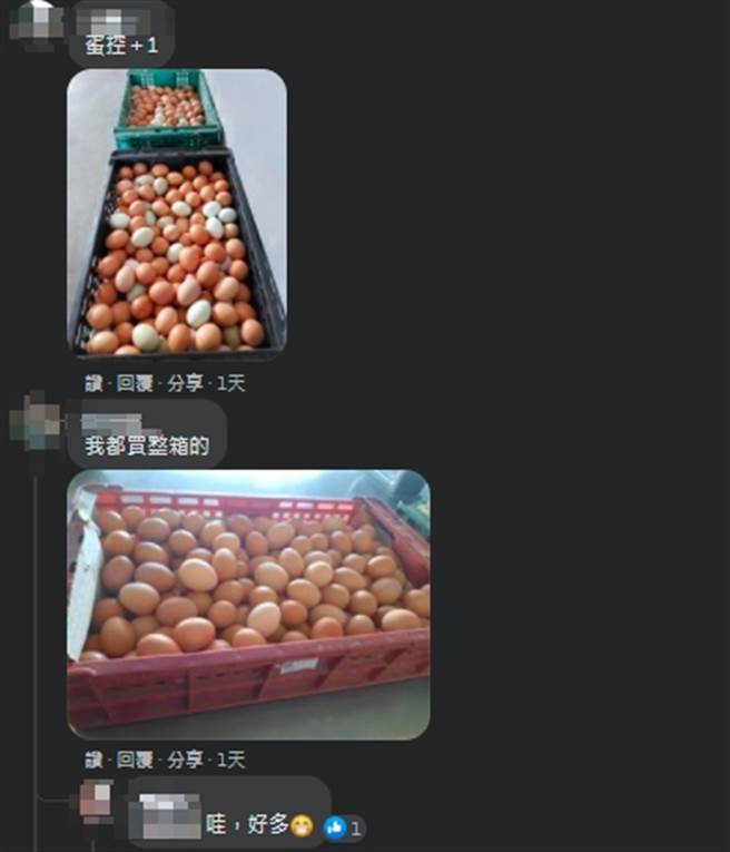 女網友問「誰家蛋量跟我家一樣多？」沒想到還真的釣出許多愛蛋同好。（摘自爆廢公社）