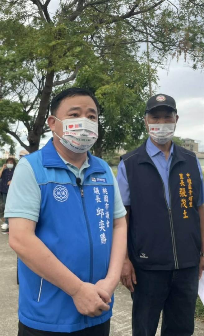 針對承恩砂石場崩塌意外，桃園市議長邱奕勝要求查明真相釐清責任，給死者家屬一個交代。（桃園市國民黨團提供／陳夢茹桃園傳真）