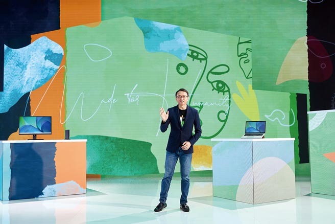 在董事長暨執行長陳俊聖領軍下，宏碁於13日的《Made for Humanity》全球發表會，聚焦防疫商機及綠色永續概念，全面擴大旗下抗菌系列及Vero系列產品線。圖／宏碁提供