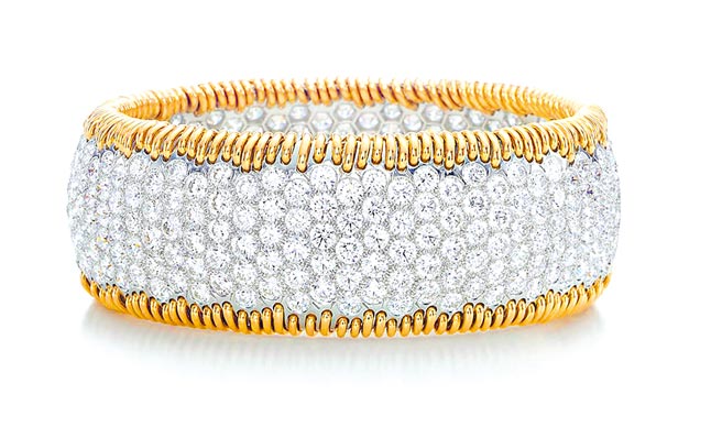 TIFFANY Schlumberger手环，总重逾41.3克拉钻石。（Tiffany & Co.提供）
