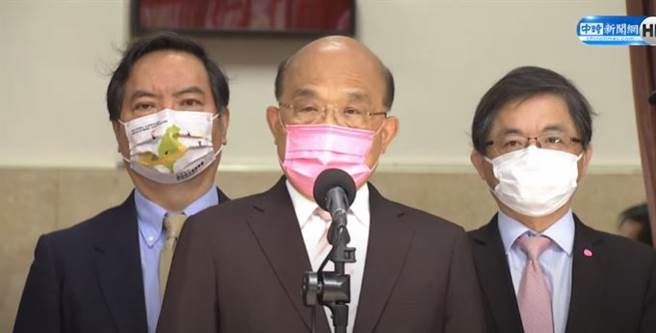 行政院长苏贞昌。(中时新闻网直播)