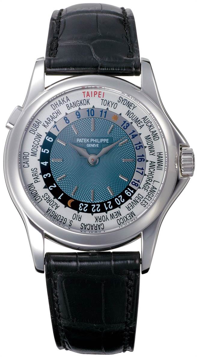 百达翡丽重视在地市场，2005年推出台北限定编号5110P-014世界时间腕表，将标示时区的「香港」改成「台北」，限量50套早早就被抢购一空。（Patek Philippe提供）