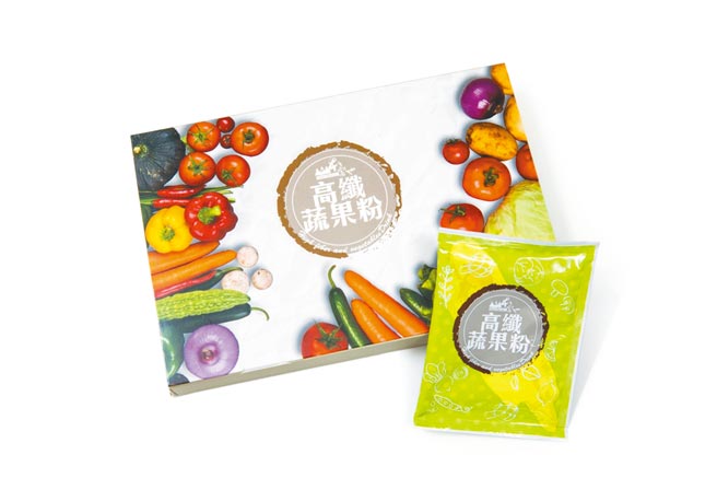 高纤蔬果粉是热卖商品之一。（石智中摄）
