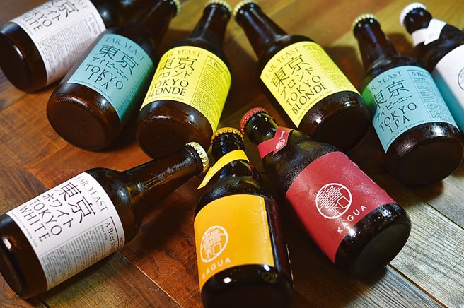 供應〈Far Yeast源流〉和〈KAGUA馨和〉兩款日本品牌精釀啤酒。圖／姚舜