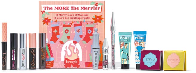 benefit耶诞倒数月历愈美丽，2600元。（benefit提供）