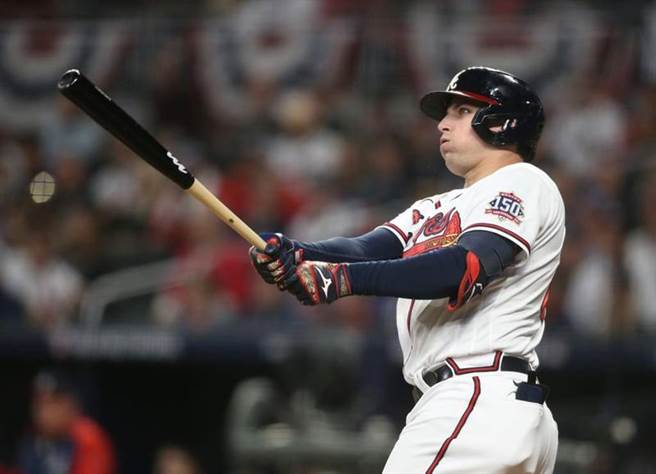 勇士三垒手莱利击出阳春全垒打。（路透）