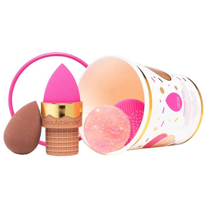 beautyblender原创美妆蛋提拉米苏限定桶，1590元。（beautyblender提供）