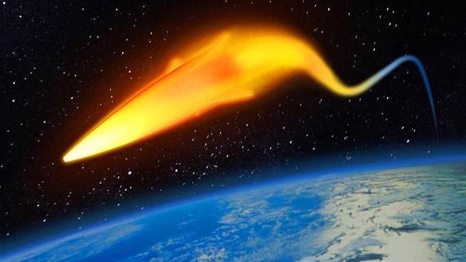 高超音速导弹轨道滑翔器进入大气层后滑翔机动突防示意图。（图／洛马公司）