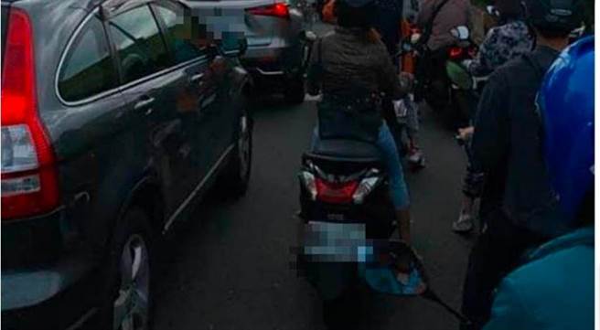 封閉疏洪道辦比賽上班族遲到暴怒（翻攝自臉書／戴上容新北傳真）