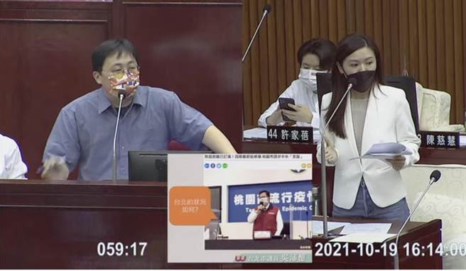 台北市議會19日排定教育部門質詢。（摘自台北市議會一場轉播）