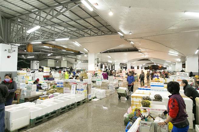 北市第一果菜及鱼类批发市场。（摘自北市产业局官网／张颖齐台北传真）