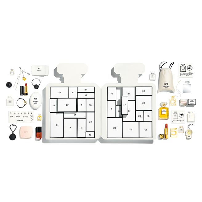香奈儿N°5百年至臻倒数日历（限量），2万4500元。（香奈儿提供）