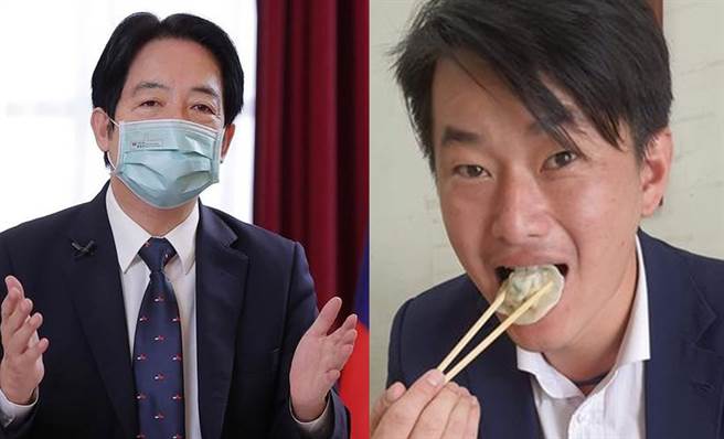 副总统赖清德（左）表态支持台湾基进立委陈柏惟。（合成图／总统府资料照、摘自陈柏惟脸书）