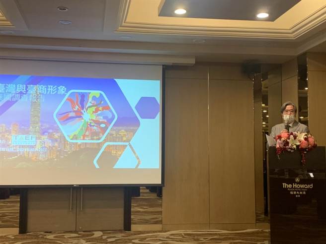 台灣亞洲交流基金會連續三年針對東南亞國家執行「台灣及台商企業形象」調查報告，今天公布泰國的調查結果。（楊孟立攝）