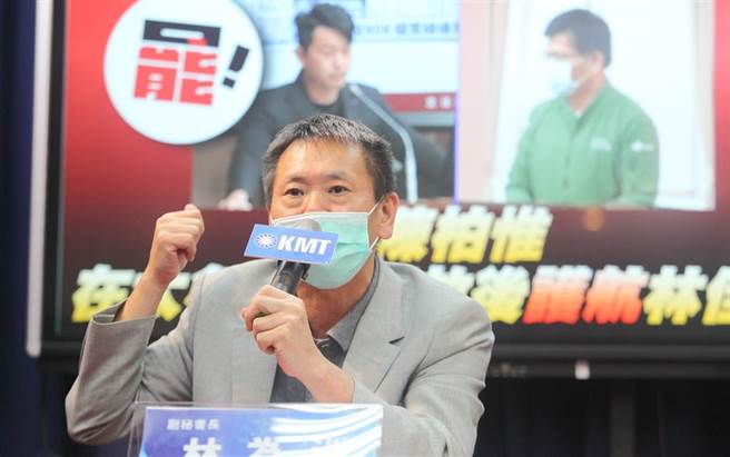 国民党副秘书长林为洲（如图）等人20日召开「荒唐问政 护航执政，人民拒养 失职立委！」记者会，针对23日举行的台湾基进党立委陈柏惟罢免案，林表示，陈身为立委，不应把自己当成网红，虽然网路声量很高，但都建立在辱骂别人的基础上，不适合也不适格，人民应拒绝养这种失职立委。（张铠乙摄）
