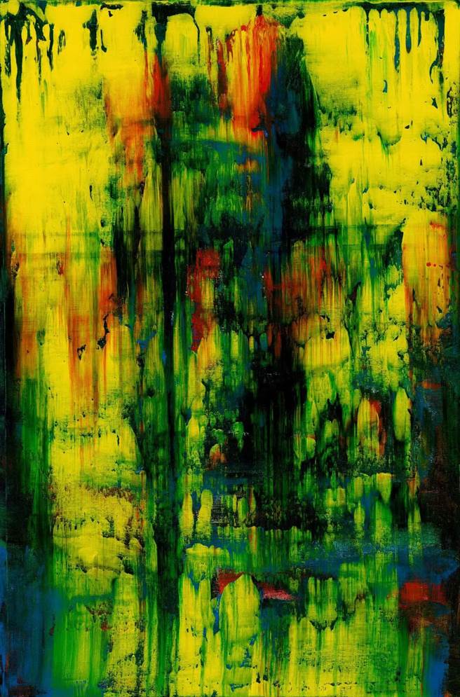 黄腾辉作品“再见溪山行旅图”压克力彩90x130 cm。（图／黄腾辉提供）